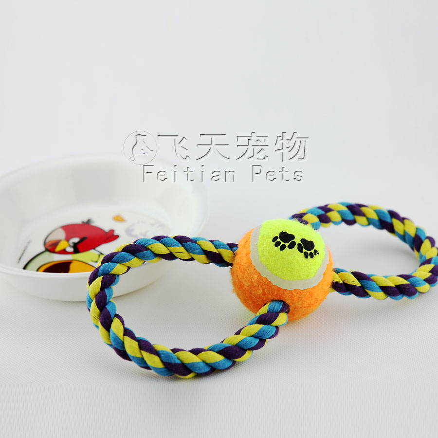 推薦商品 ◆ 潔齒大8字環加球 繩結玩具 寵物玩具 狗狗玩具 保健
