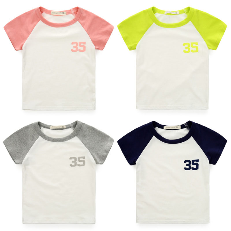寶寶短袖T恤 夏裝韓版新款男童童裝兒童數字上衣tx-5658