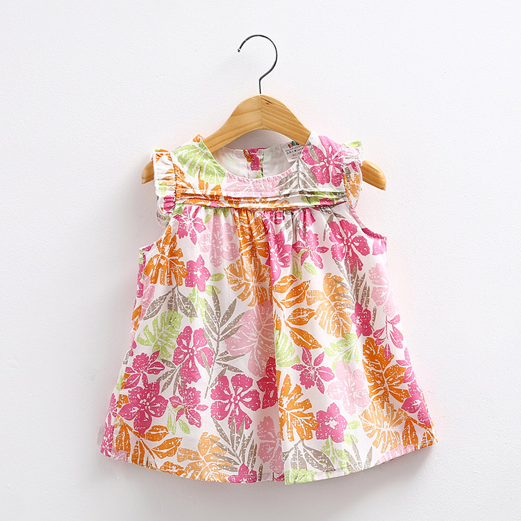 寶寶印花娃娃衫女 夏裝新款韓版女童童裝兒童飛袖T恤tx-6919