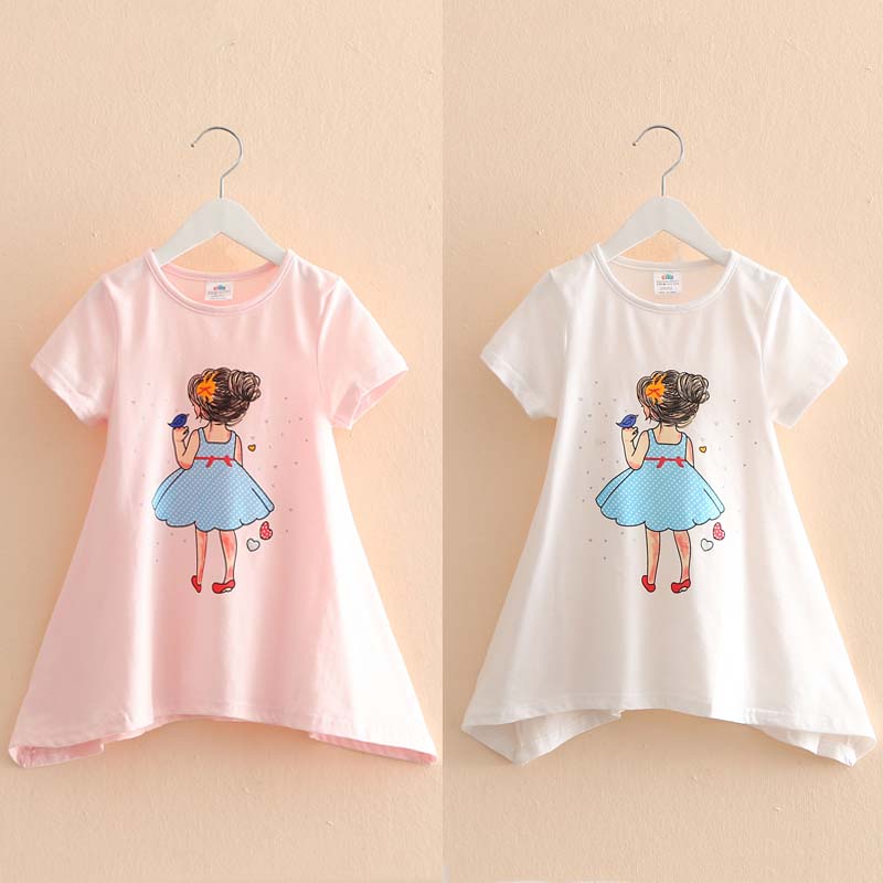 寶寶小公主短袖T恤 夏裝新款童裝兒童卡通打底衫tx-5439