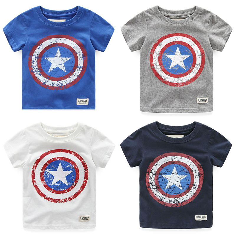 寶寶短袖T恤 夏裝韓版新款男童童裝兒童五角星上衣tx-7079