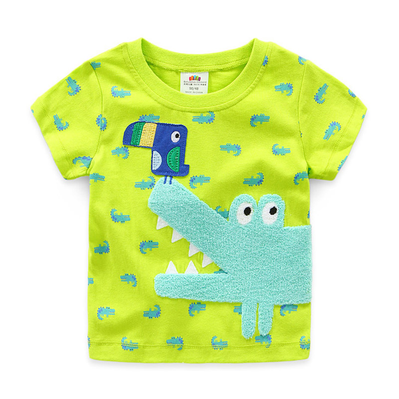 寶寶鱷魚短袖T恤 夏裝新款韓版男童童裝兒童印花上衣tx-6986