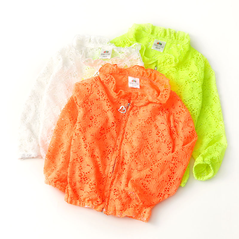 寶寶鏤空防曬衣 夏裝新款韓版女童童裝兒童蕾絲空調衫wt-6283