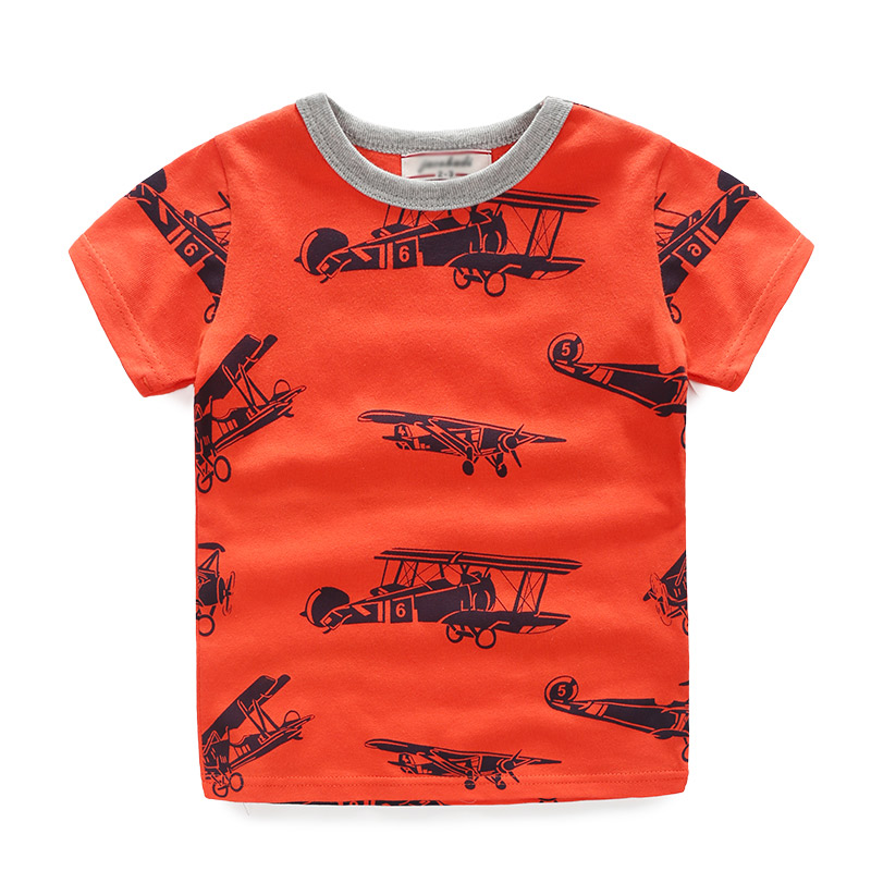寶寶短袖T恤 夏裝韓版新款男童童裝兒童飛機上衣tx-5403