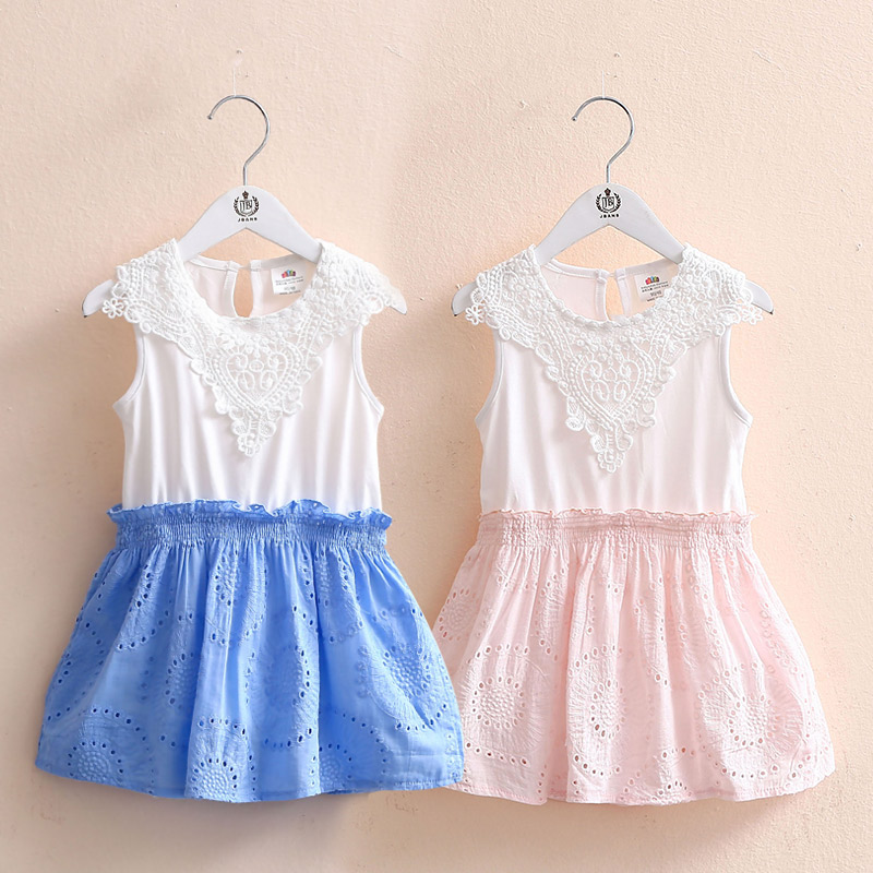 寶寶蕾絲連衣裙 夏裝新款韓版女童童裝 兒童花朵裙子qz-3338