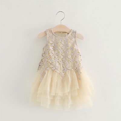 寶寶蕾絲蓬蓬裙 夏裝新款韓版女童童裝 兒童網紗裙子qz-3320