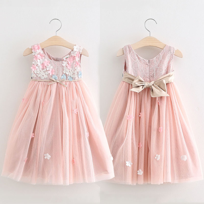 寶寶蕾絲連衣裙 夏裝新款韓版女童童裝 兒童花朵裙子qz-3373