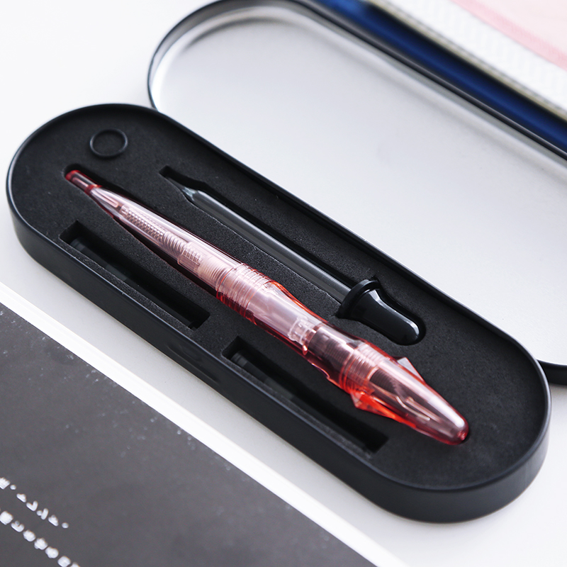 簡約透明練字鋼筆學生用辦公簽字筆可換囊鋼筆墨水筆