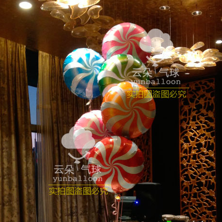 熱賣棒棒糖卡通鋁膜氣球生日周歲百天寶寶宴裝飾布置用品