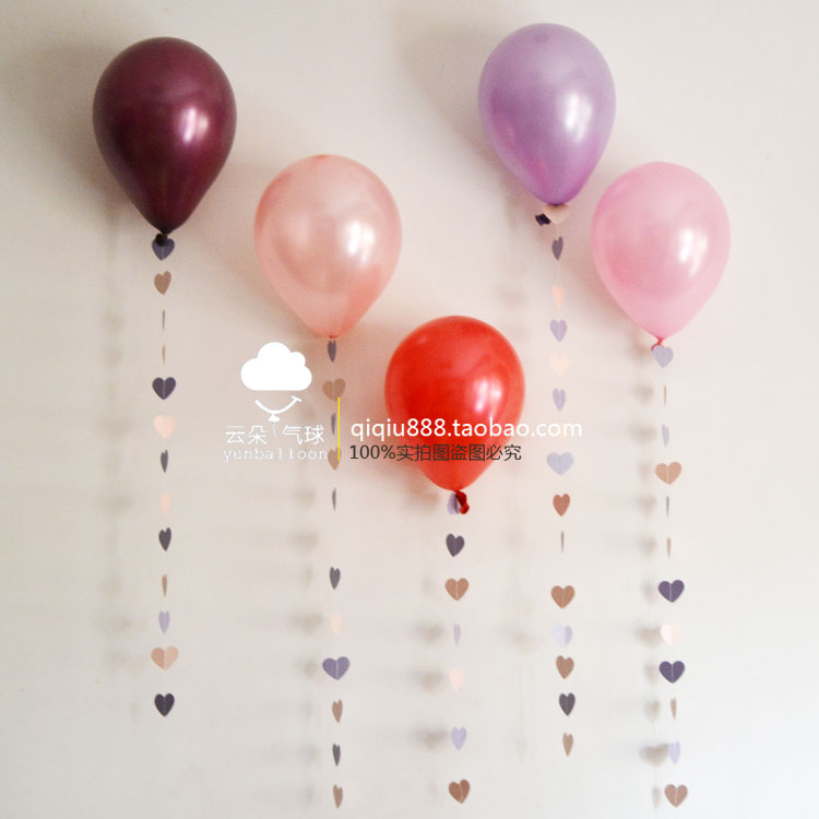 珠光氣球雨絲拉花吊墜生日結婚派對店鋪裝扮用品