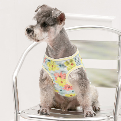 設計師系列~NICOVAERの盛夏花朵系列 高透氣舒適網布 寵物T恤 狗